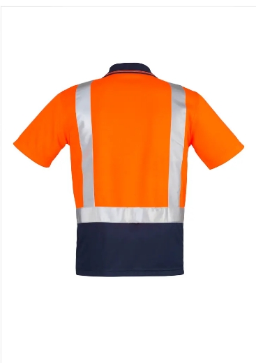 Picture of Syzmik, Mens Hi Vis Spliced S/S Polo - Shoulder Taped